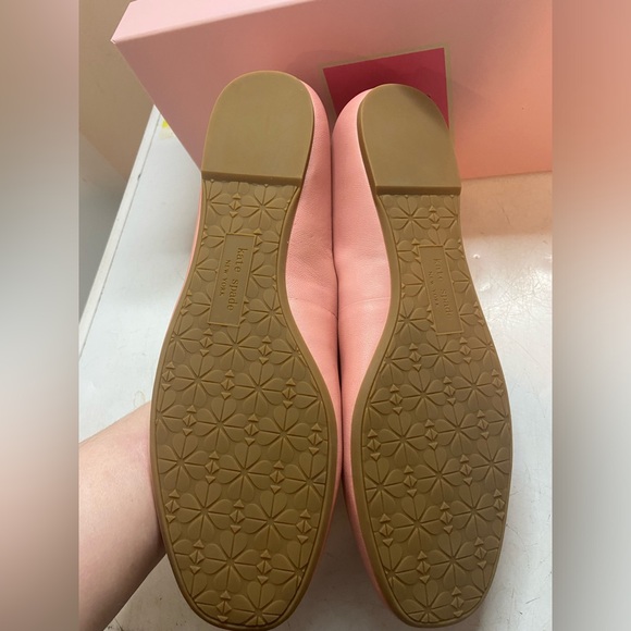 New kiersten bow flirty rose kate spade flats Maryjane leather pink slip on - Picture 3 of 4
